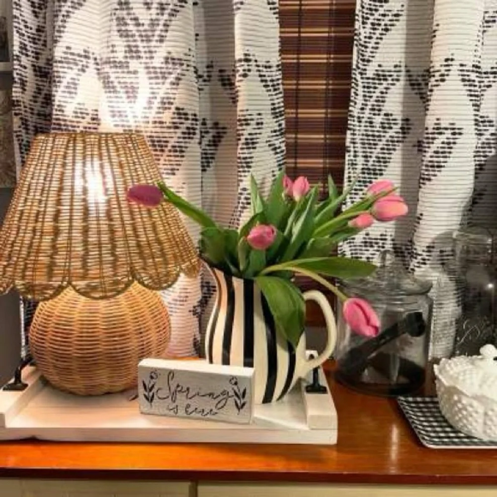 / Table Lamp with Woven Base and Woven Shade - Studio McGee